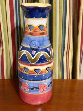 Tabletops Unlimited Boulevard Ceramic Art Vase / Carafe Decanter